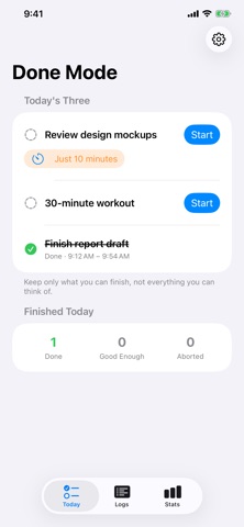 DoneMode screenshot