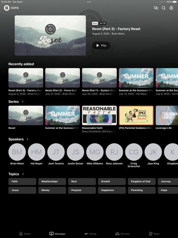 Church of the Suncoast iPad screenshot 2 - Education app
