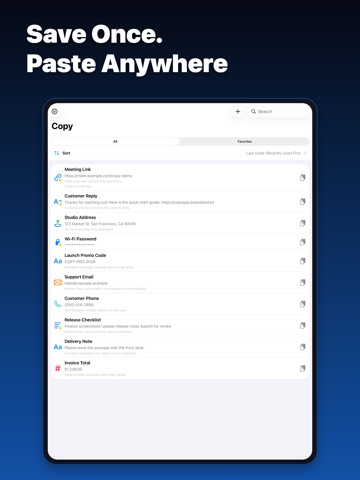 Copy Paste Clipboard Pro iPad screenshot