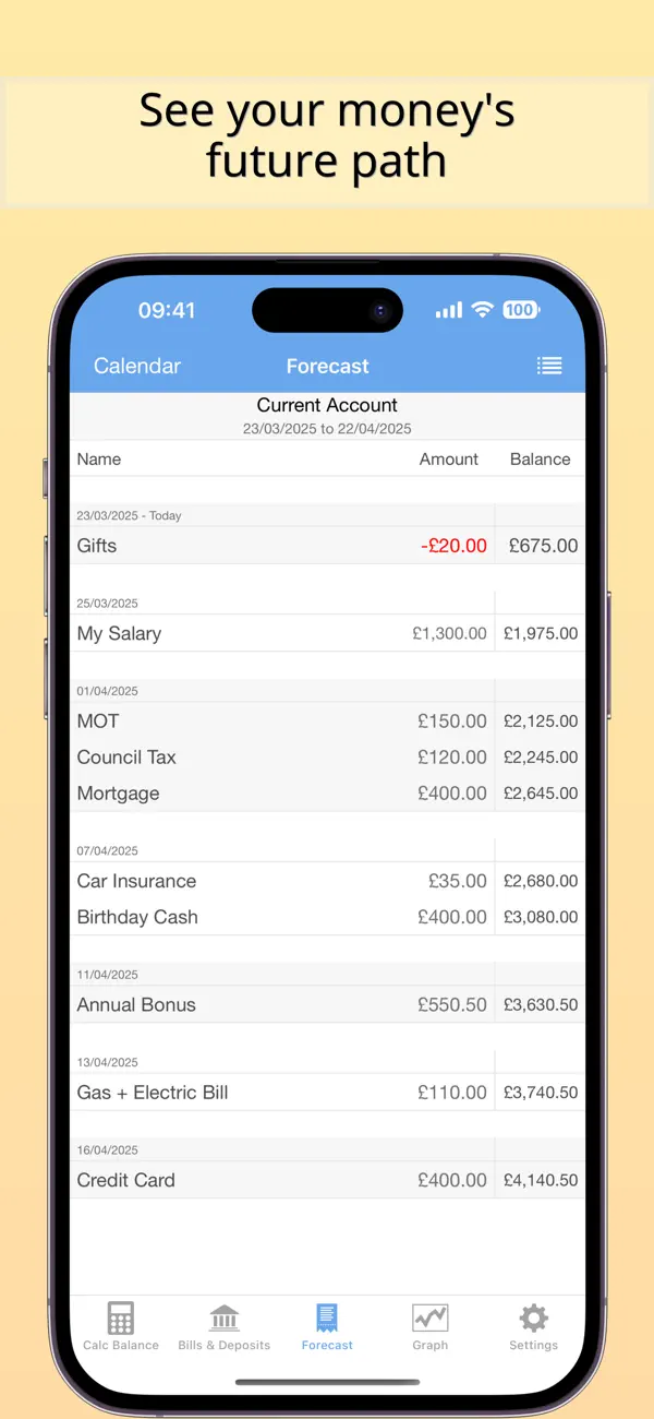 Screenshot #3 pour Balance Guide: Bills Forecast
