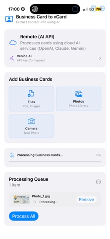 Card Pro AI iPhone screenshot