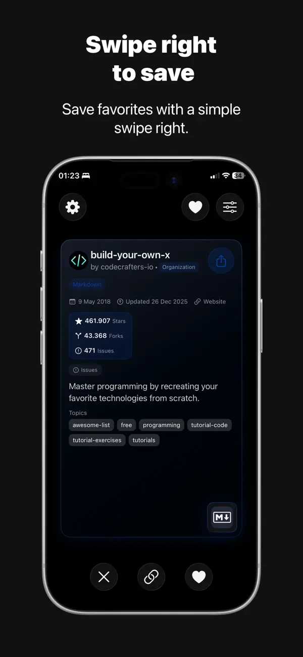 #2. GitHubba - Discover Repos (iOS) di: Cihat Salik