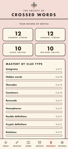 The Society of Crossed Words iPhone screenshot