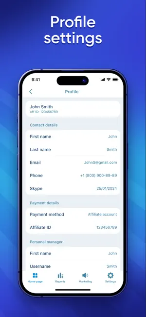 1xPartners Dashboard iPhone screenshot 3