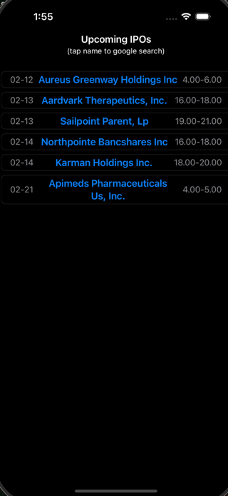 IPOWidget Screenshot 1 of 3