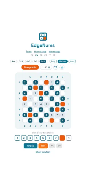 EdgeNums screenshot 2