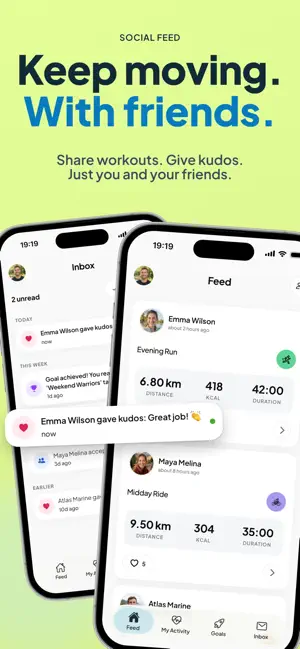 MoveShare Social Fitness Goals screenshot 1