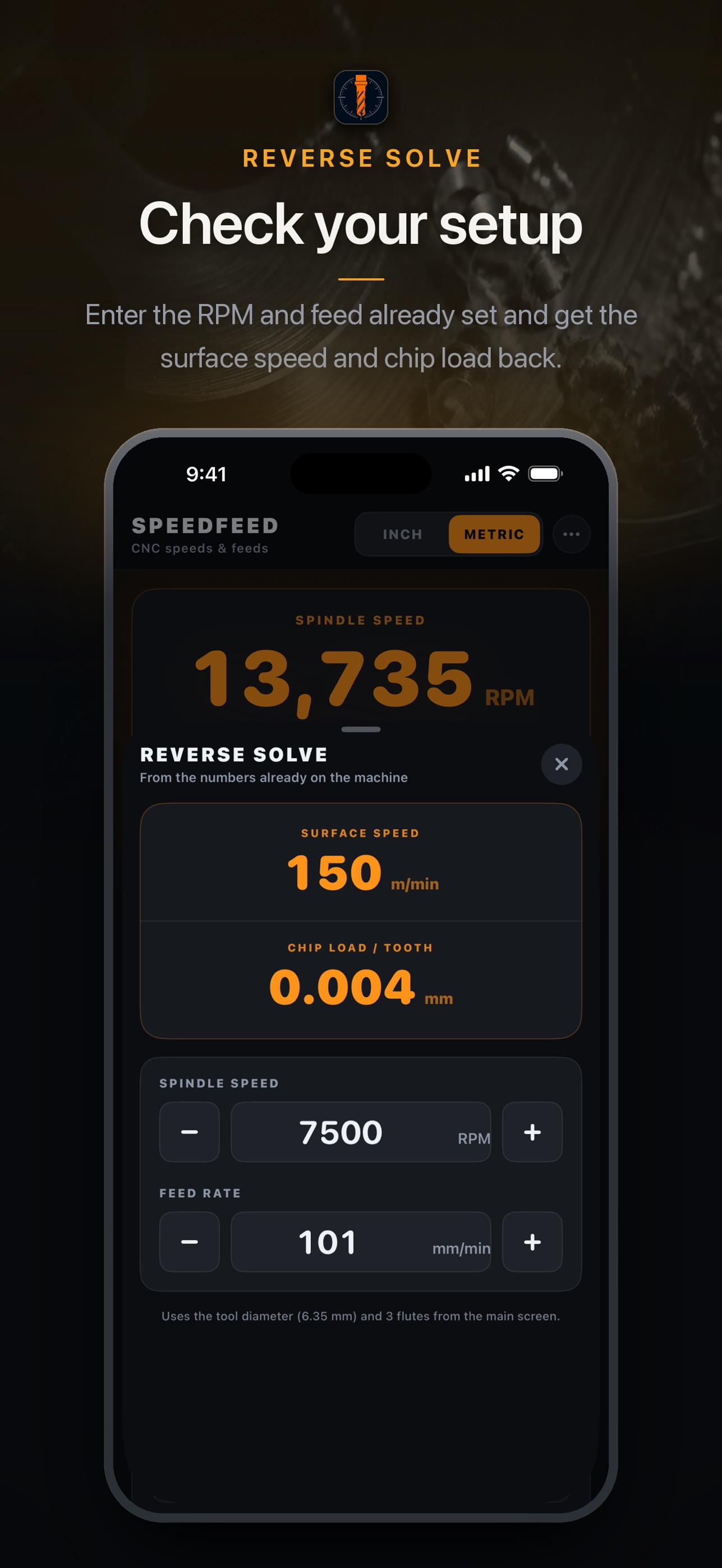 Screenshot 3 of SpeedFeed Machinist Calculator