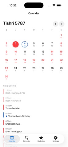 Chodesh Hebrew Date & Calendar Screenshot 2 of 10