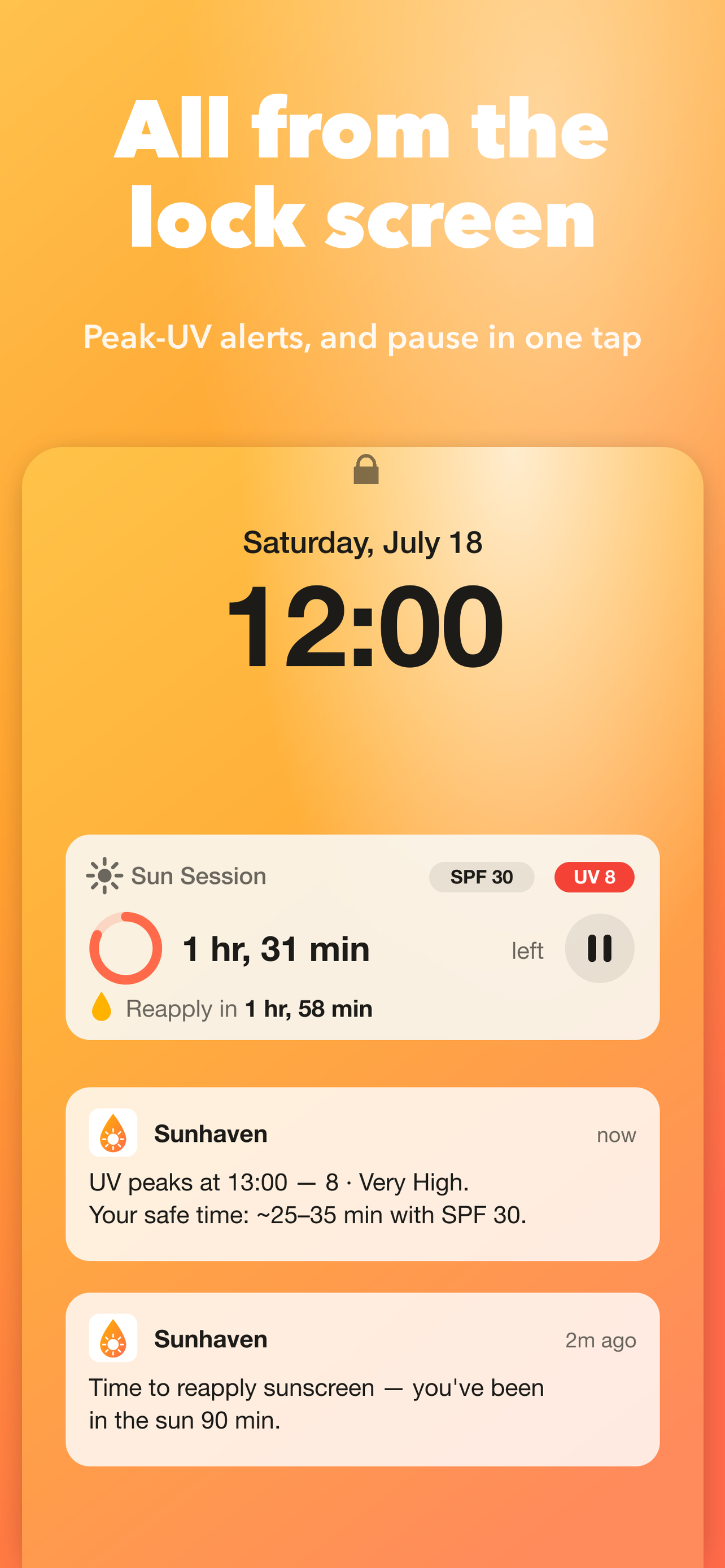 Sunhaven: UV & Sunburn Timer screenshot 2