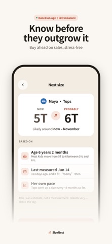 SizeNest Clothing Size Tracker screenshot 4