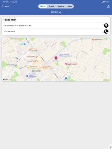 Wilson Police Department NC iPad screenshot