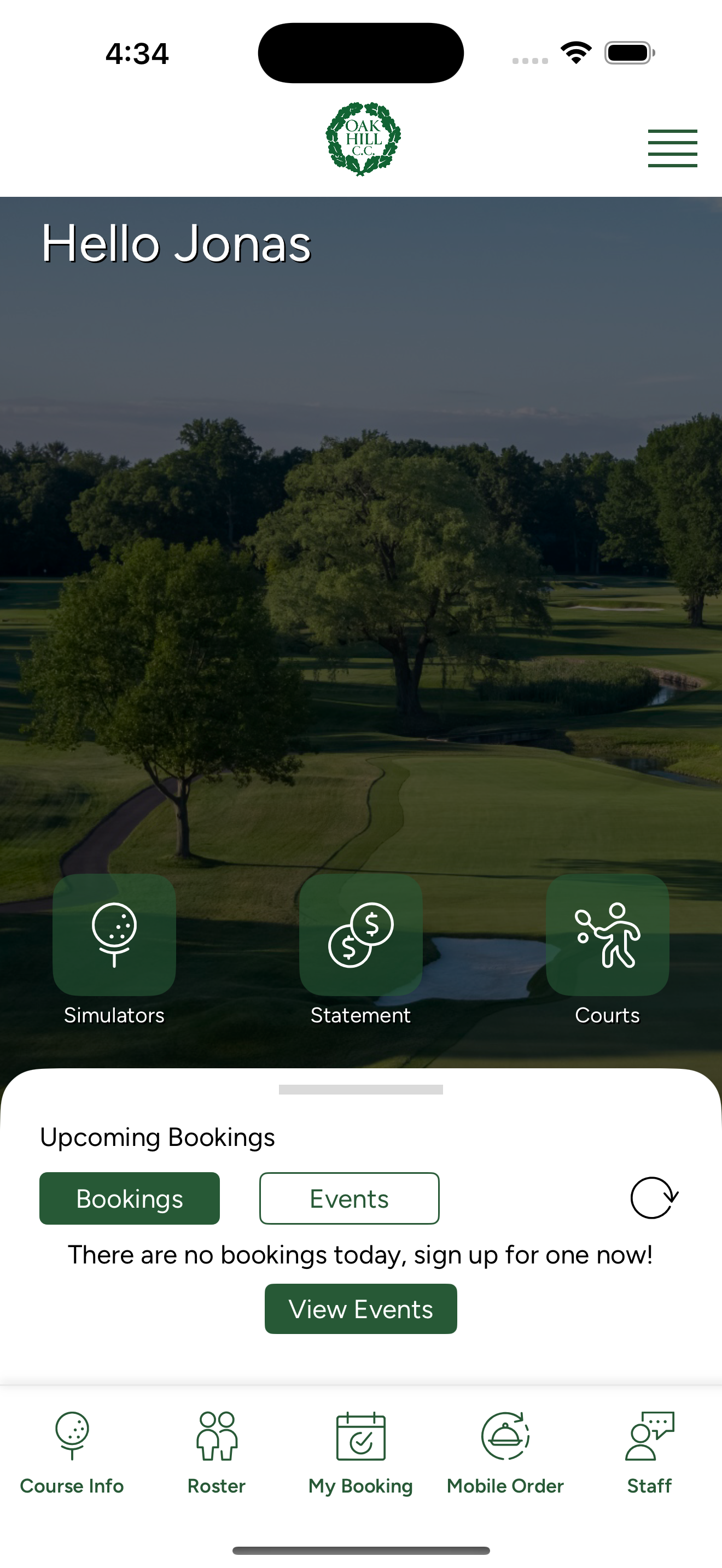 Oak Hill Country Club.