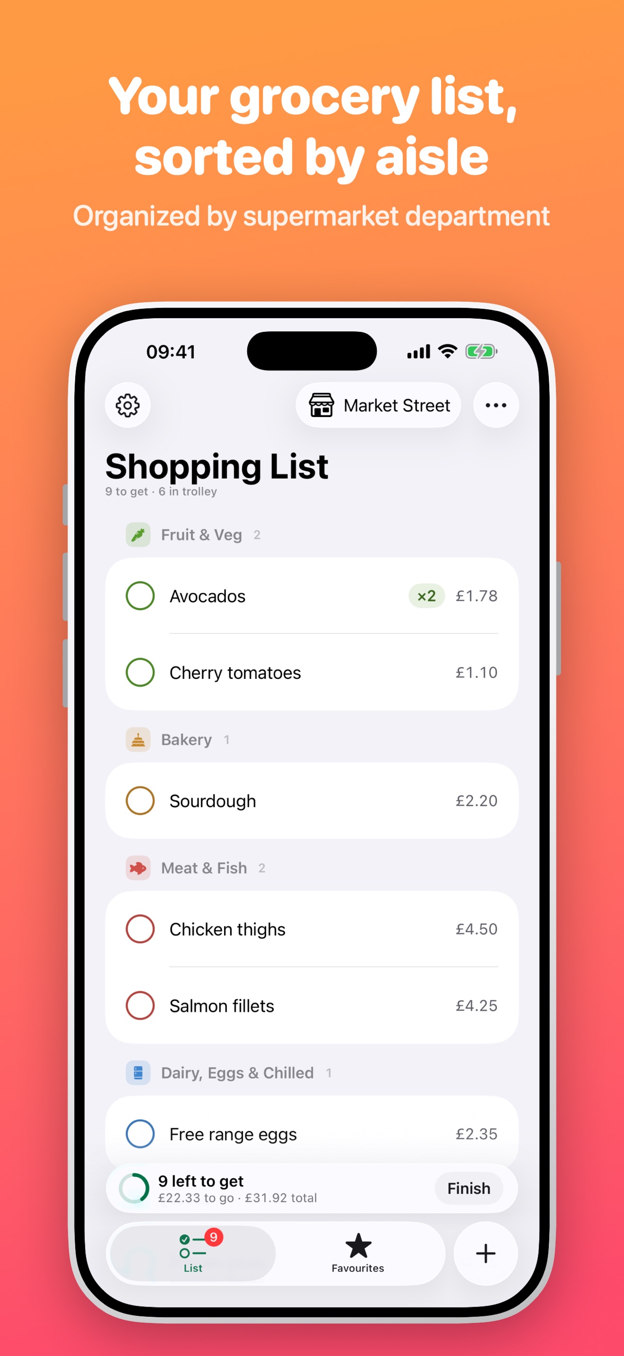 Screenshot 1 of Basketful: Shopping List