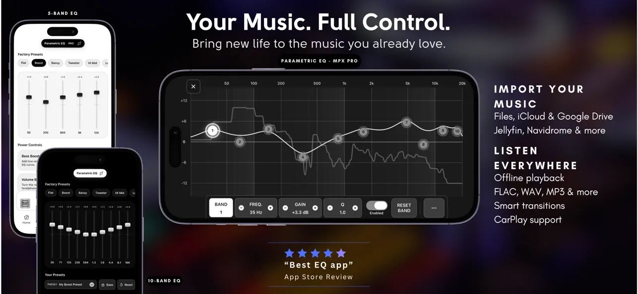 Screenshot #1 pour Equalizer Bass Booster MPX EQ