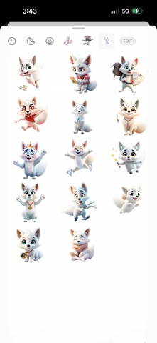 Arctic Fox Stickers iPhone screenshot