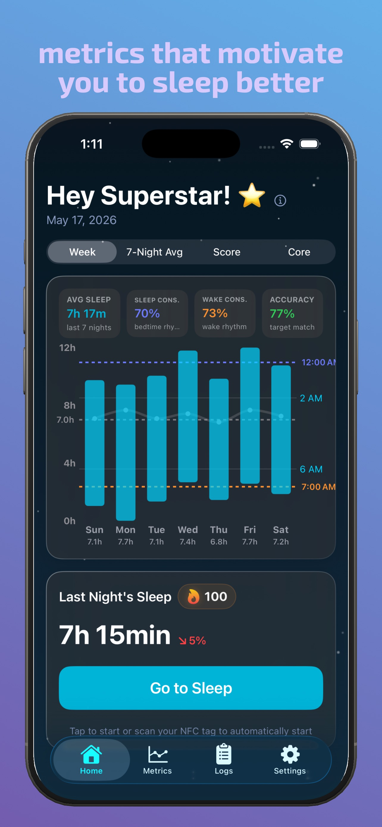 Twilight: simple sleep tracker