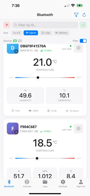 bmLogger screenshot 1
