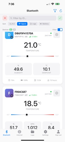 bmLogger screenshot