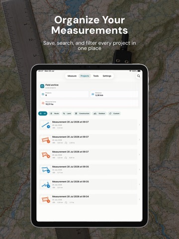 GPS Area & Distance Measure iPad screenshot