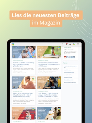 Fernstudi.net iPad screenshot