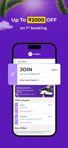 zingbus:Book Bus Ticket Online iPhone screenshot 2
