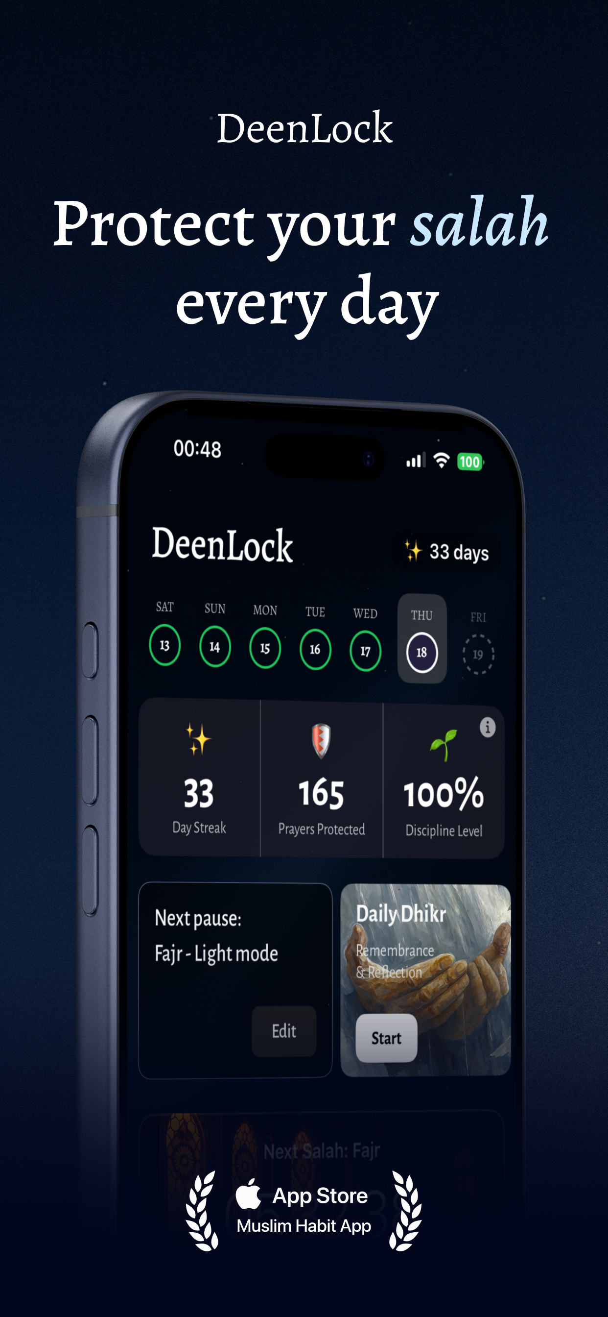 DeenLock: Prayer Focus
