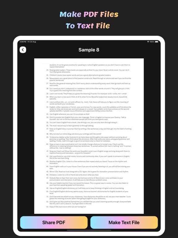 PDF To Text: PDF Editor iPad screenshot 4 - Utilities app