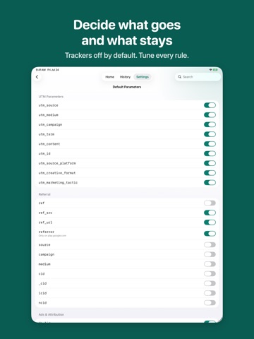 LinkClean – URL Cleaner iPad screenshot