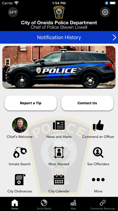 City of Oneida Police Dept NY Screenshot