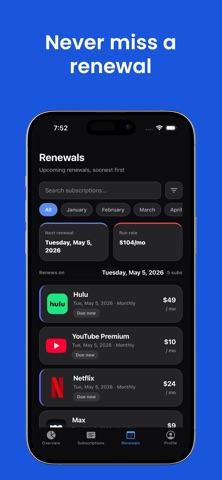 Nomi: Subscription Tracker Screenshot 4 of 5