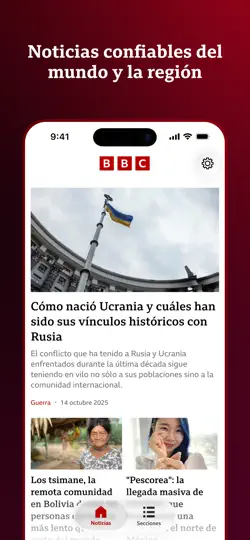 Captura de pantalla de BBC World Service en iPhone 4