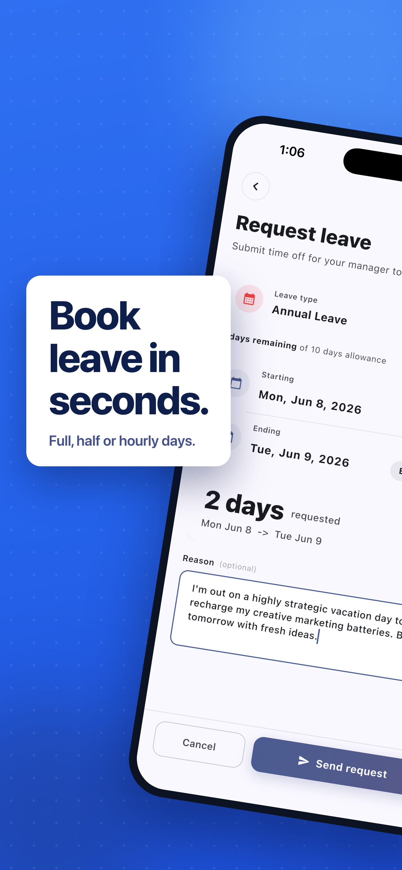 BookYourPTO screenshot 3