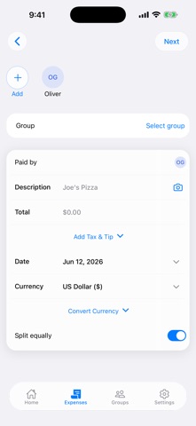 CoPAY Bill Splitting Made Easy screenshot