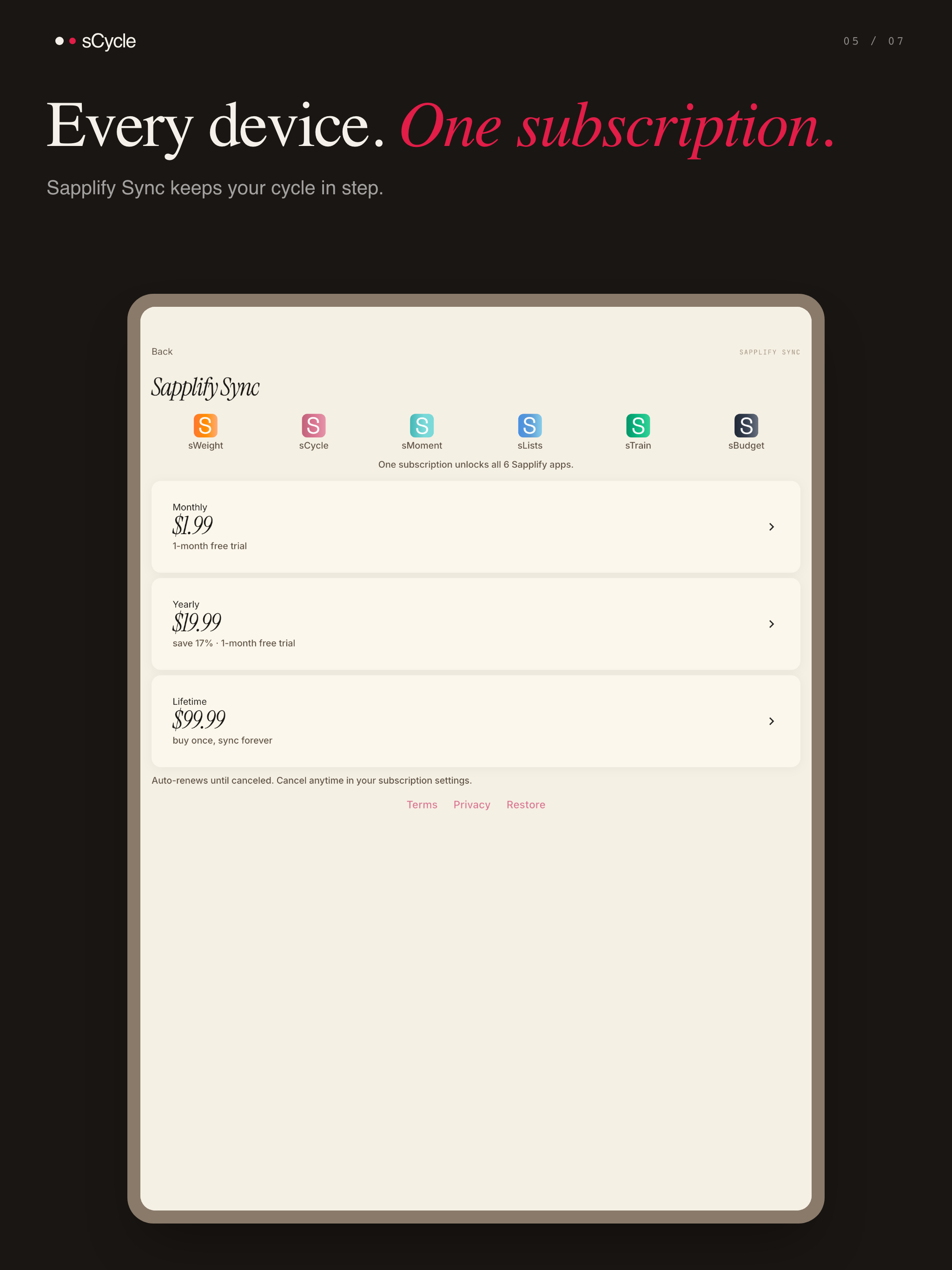 sCycle - Period Tracker