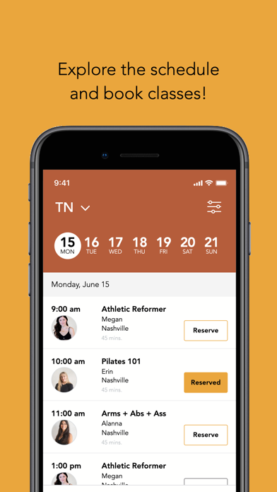 Somos Pilates Nashville iPhone screenshot 3 - Health & Fitness app
