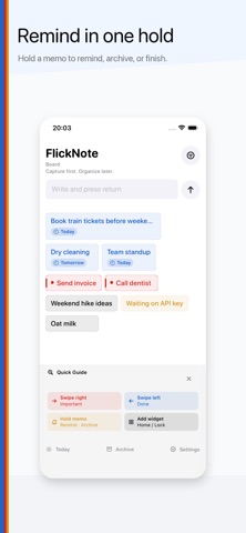 FlickNote iPhone screenshot