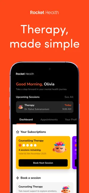 Rocket Health: Online Therapy screenshot 1