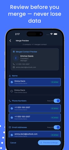Vertex: Merge Contacts Screenshot 5 of 6