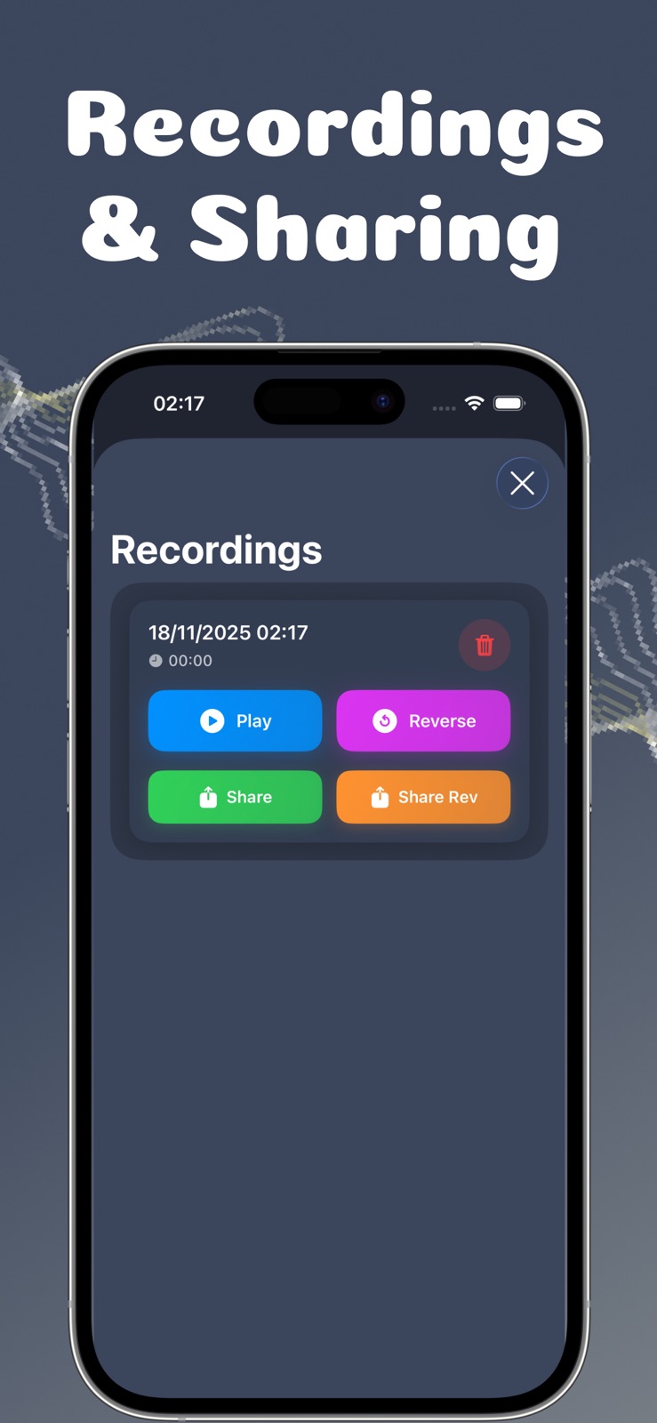 Reverse Audio : Singing Game iphone screenshot 4