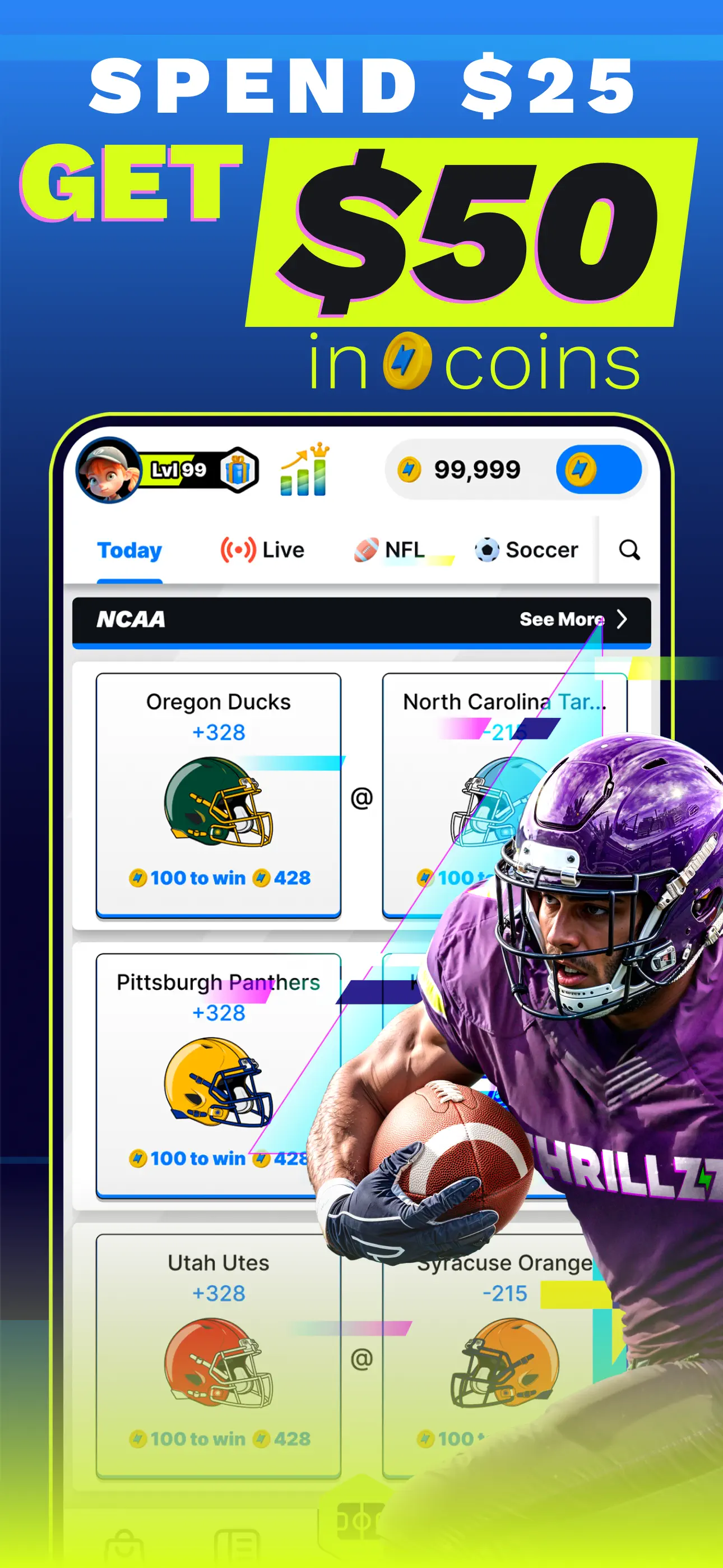 Thrillzz Fun Social Sportsbook screenshot 1