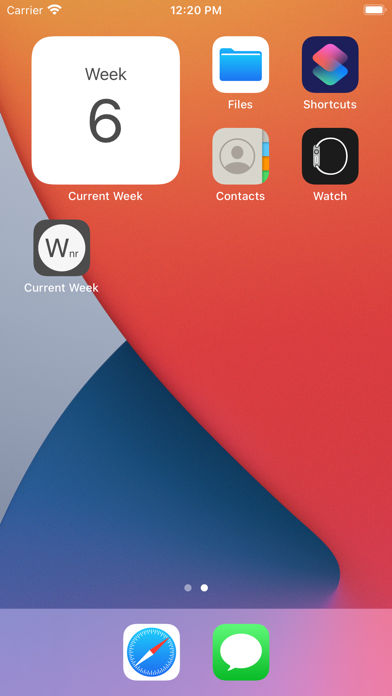 Current Week Screenshot