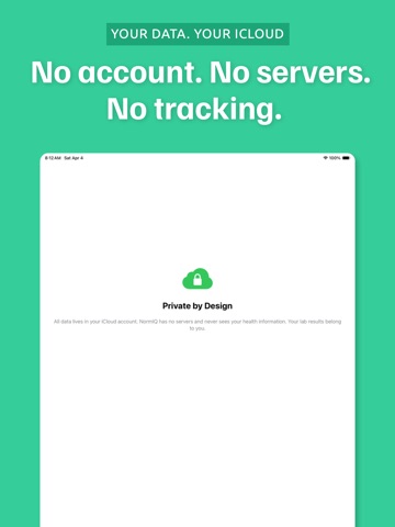 NormIQ - Lab Results Tracker iPad screenshot