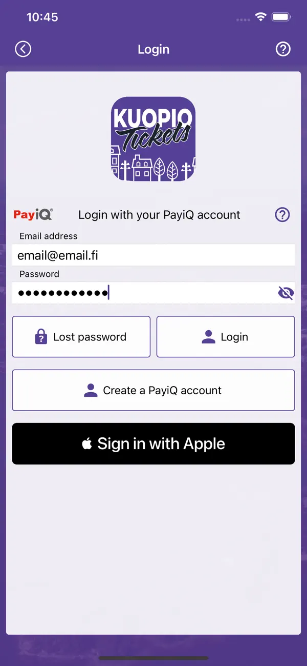 Screenshot #2 pour Kuopio Tickets
