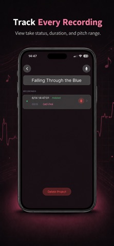 Vocal Pitch Recorder iPhone screenshot