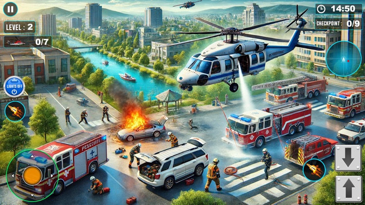 Heli Ambulance Air Rescue Game screenshot-7