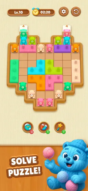 Bear Knit: Color Puzzle screenshot 1