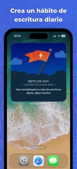 Captura de pantalla de Writing Challenge en iPhone 7