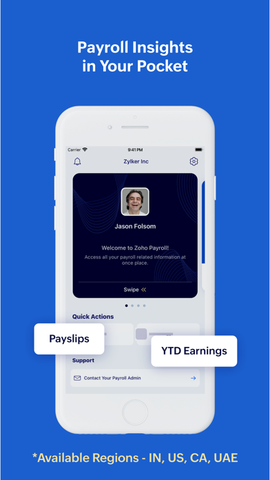 Screenshot 2 of Zoho Payroll - Employee Portal App